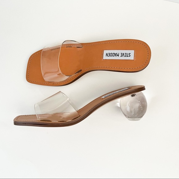 Steve Madden Clear Heeled Sandals - Picture 6 of 6